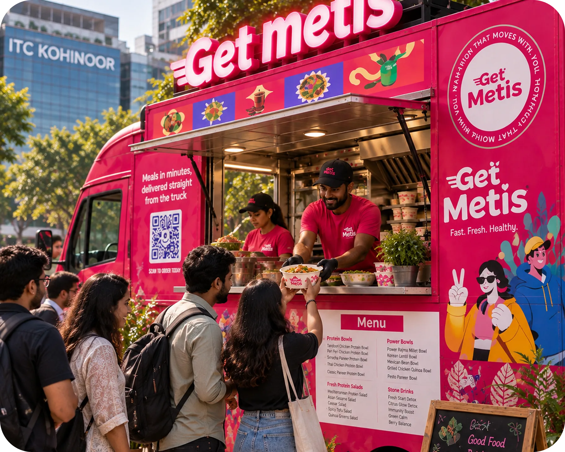 Fresh bowl crafted on the move in the Get Metis mobile food truck