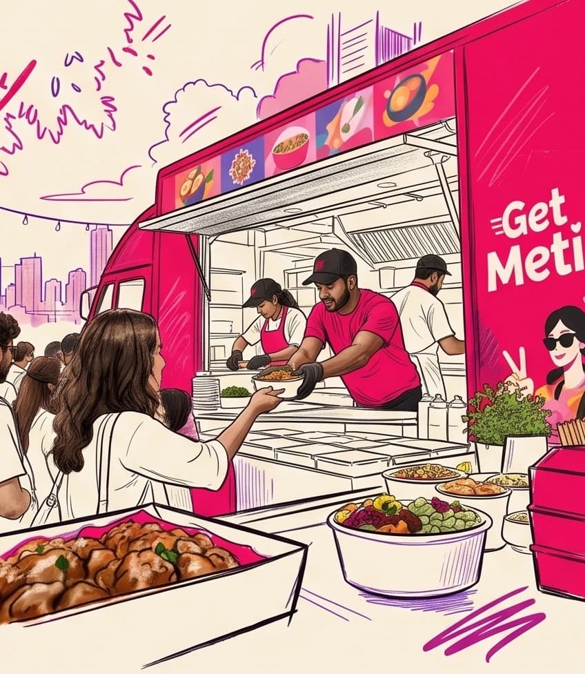 Get Metis mobile food truck actively stocking inventory and serving on location